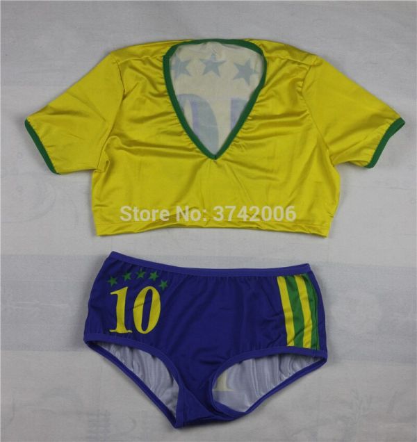 Girl Sexy High School Football Baby Soccer Cheerleader Costume 11 Country Brazil Australia France Spain Italy Mexico Uniform - Imagen 6