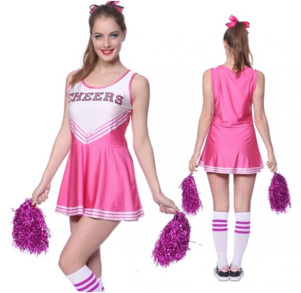 Women Cheerleader Costume High School Girl Sport Games Cheer Show Dance Dress Outfit - Imagen 4
