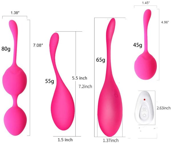 LEVETT 16 Speed Wireless Vibrating Ben Wa Kegel Ball Eggs Vibrator - Image 4