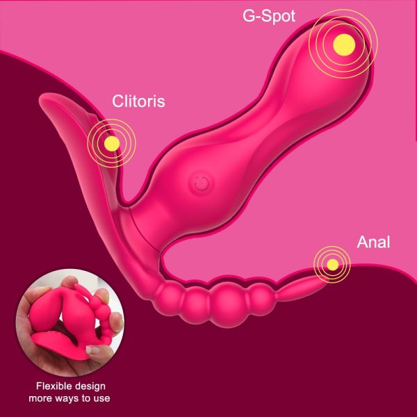 Safiman Wireless Remote Control Vibrator Anal G Spot Clitoris Stimulator Vibrating Panties Dildo – Bild 2