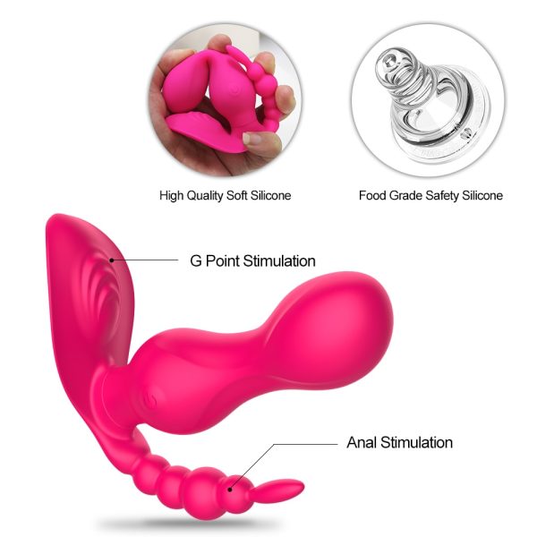 Safiman Wireless Remote Control Vibrator Anal G Spot Clitoris Stimulator Vibrating Panties Dildo – Bild 4