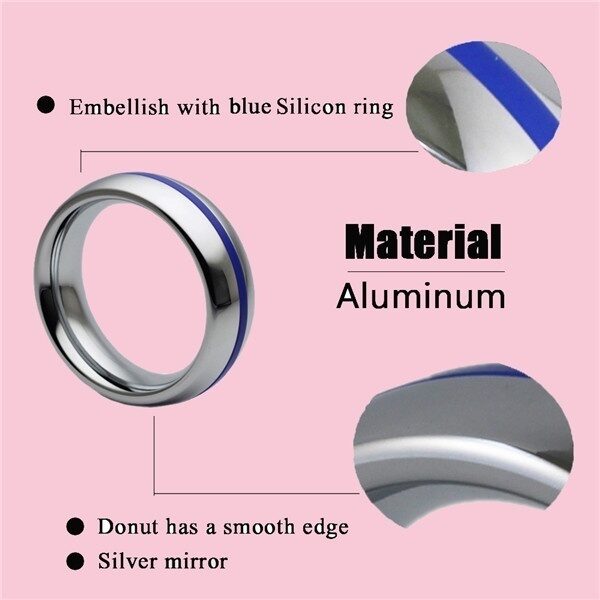 Metal Donuts Cock Rings Steel Cockring Penis Delay Ring Erection Rings for Men 40mm/45mm/50mm - Image 2