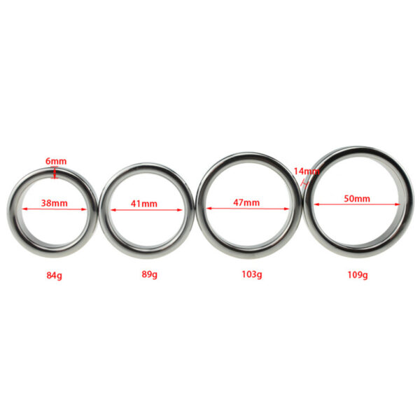 Stainless Steel Cock Ring Delay Ejaculation Erection Exercise – Bild 6