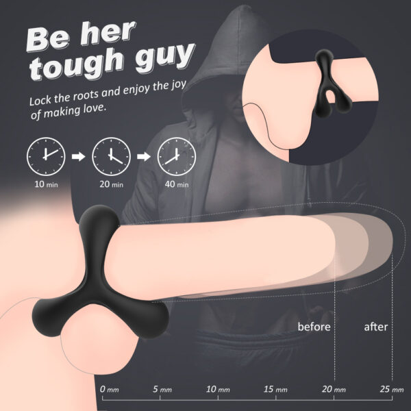 Funny Adult Toys Triangle Men's Penis Ring Sex Products Cock Ring Sperm Lock Gadget Long-Lasting Chastity Cage For Men 18+ - Image 4