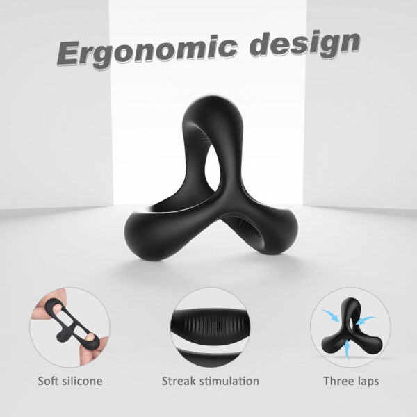 Funny Adult Toys Triangle Men's Penis Ring Sex Products Cock Ring Sperm Lock Gadget Long-Lasting Chastity Cage For Men 18+ - Image 3