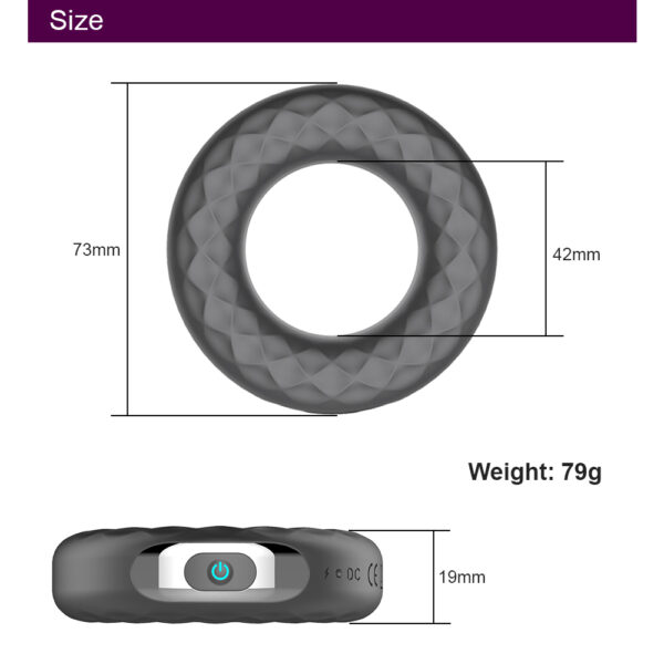 Silicone Vibrating Penis Ring Clit Sex Toys for Men Cock Ring Delay Ejaculation Erection Lock Rings Penis Long Lasting Vibrators - Image 4