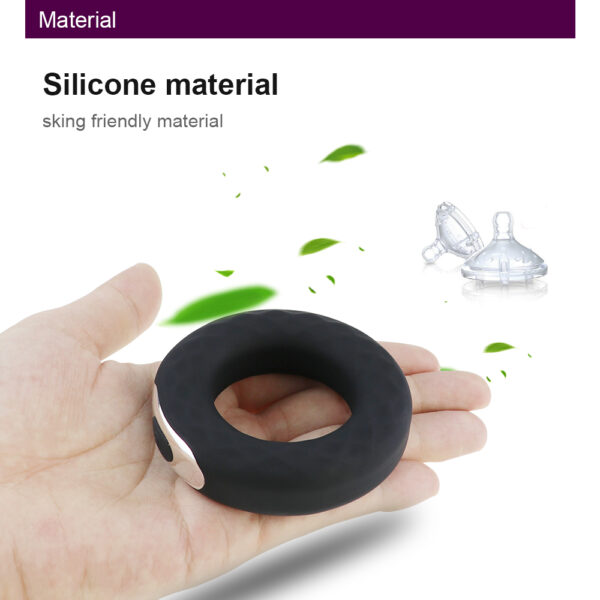 Silicone Vibrating Penis Ring Clit Sex Toys for Men Cock Ring Delay Ejaculation Erection Lock Rings Penis Long Lasting Vibrators - Image 5
