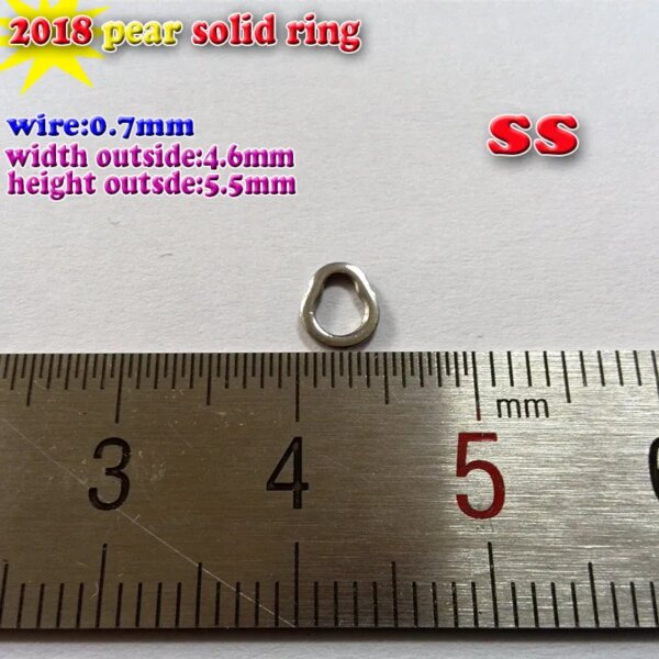 2018NEW for pear solid ring 304 stainless steel material strong test 100pcs/lot - Image 5