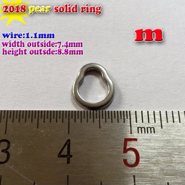 2018NEW for pear solid ring 304 stainless steel material strong test 100pcs/lot - Image 6
