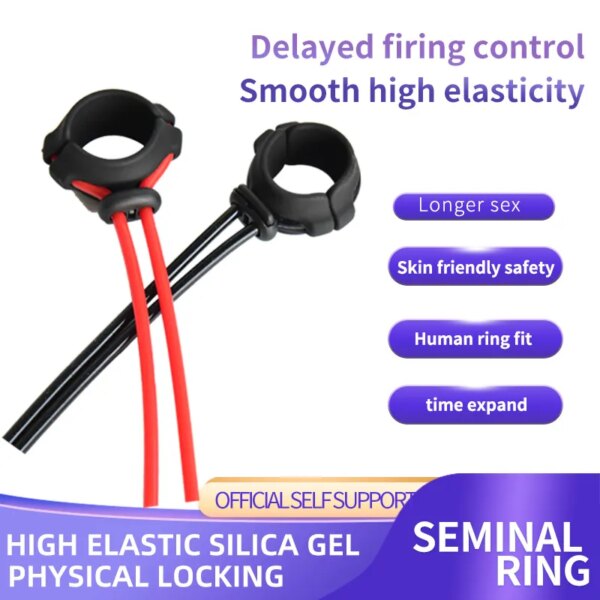 Adjustable Size Silicone Penis Ring Male Lasting Cockring Delay Ejaculation Sex Toys Erection Scrotum Bind Cock Ring For Men 18+ - Image 2