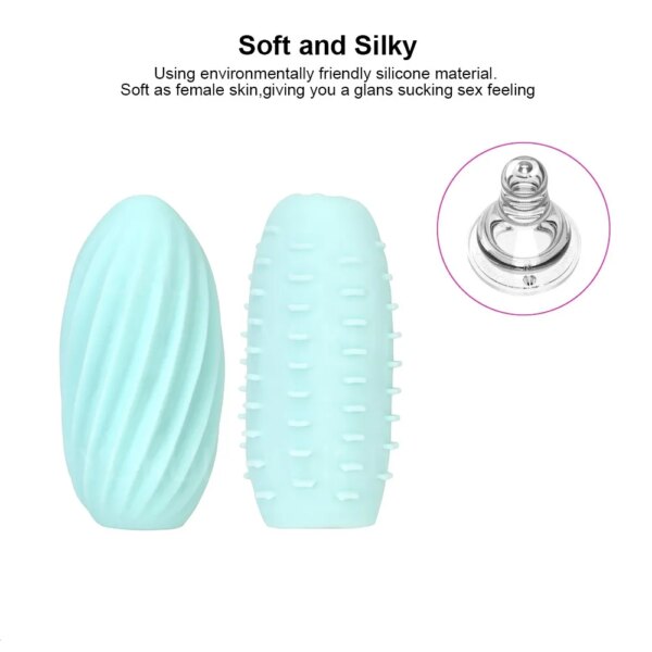 Male Masturbator Cup Portable Penis Trainer Penis Massage Adult Sex Toys Stretchy Silicone Vagina Egg Vacuum Pocket Cup for Men - Image 4