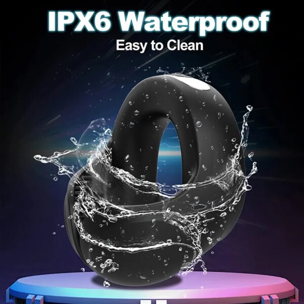 Male Testicle Vibrator Penis Cock Rings Delay Ejaculation Vibrating Scrotum Ball Massager Chastity Couples Ring Sex Toys For Men - Image 5