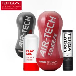 Tenga adult products: Air-Tech, gel, lotion.