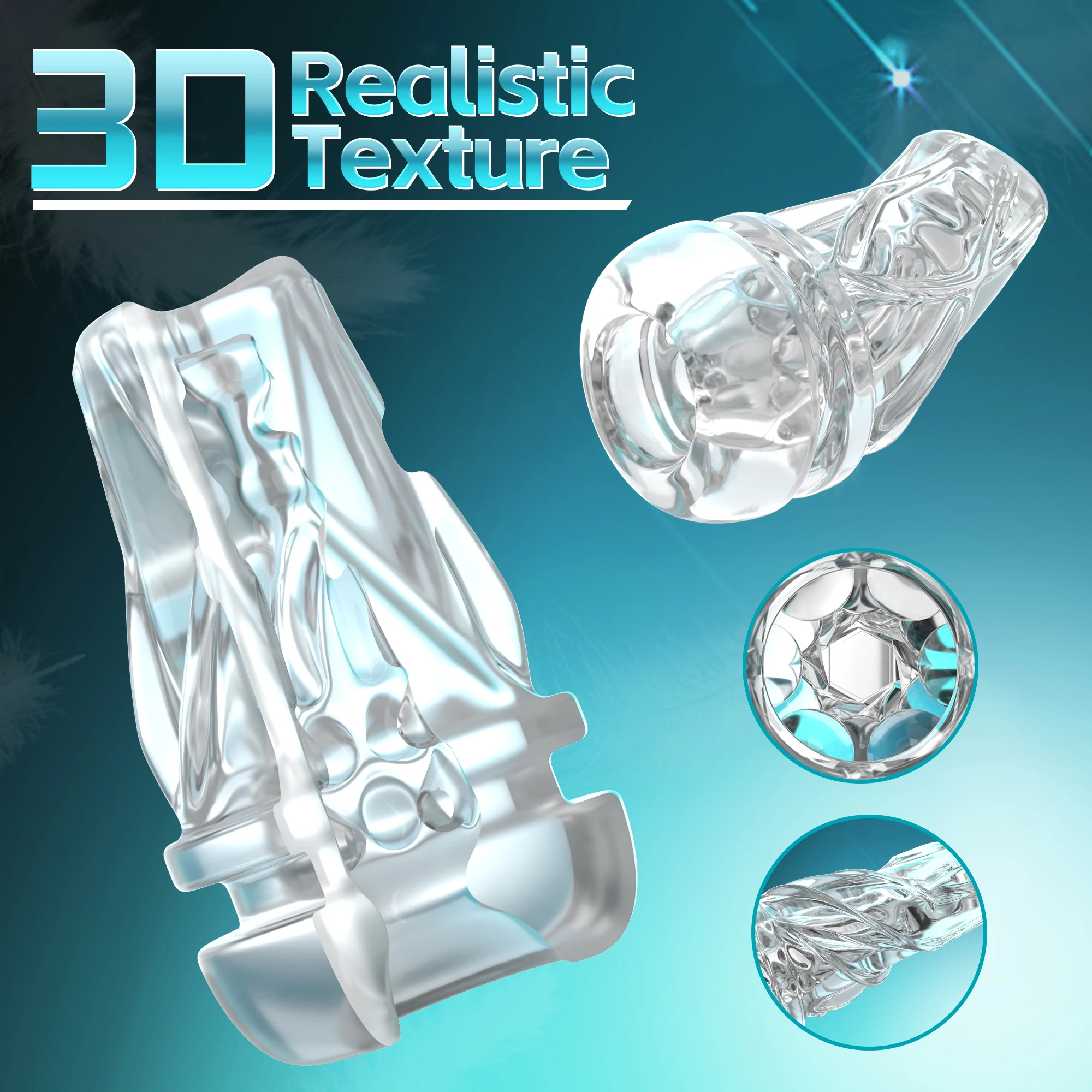 3D realistic textured transparent object design