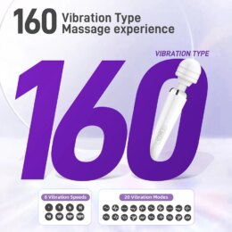 Massage device with 160 vibration types.