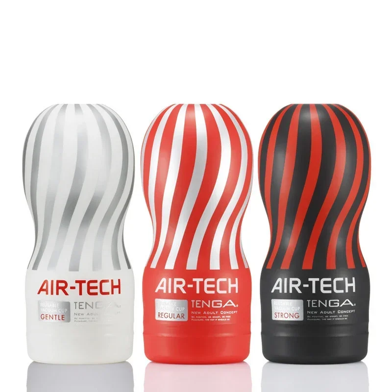 Three Tenga Air-Tech cups in different colors