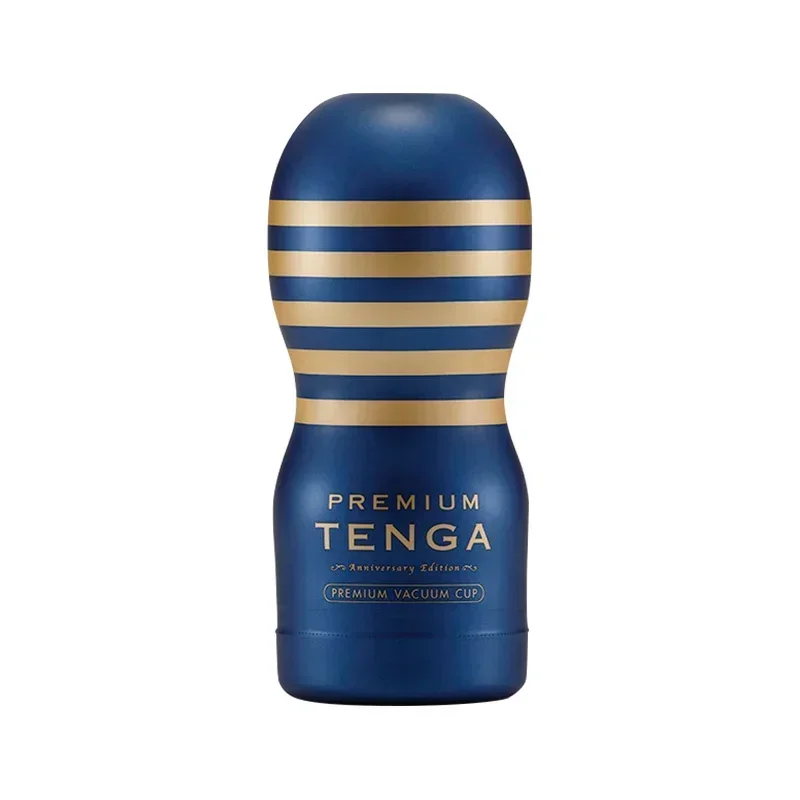 Blue and gold Tenga Premium Vacuum Cup