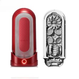 Red Tenga device with internal cutaway view