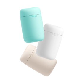Three pastel-colored TENGA compact cases