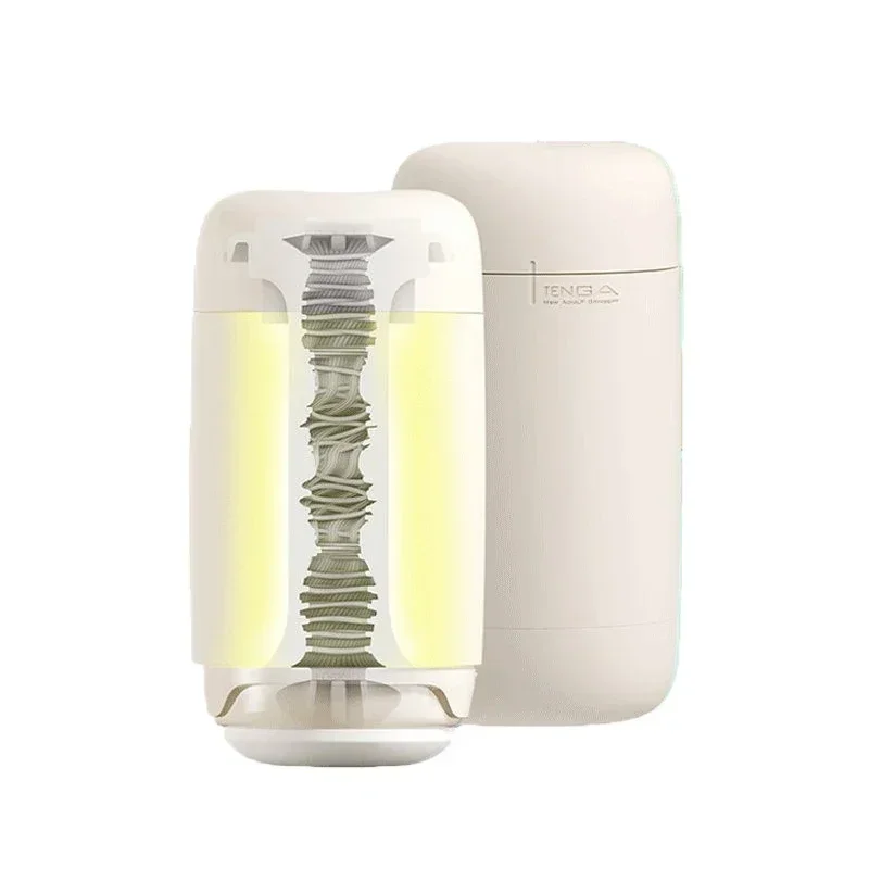 Automatic male masturbator device with textured interior sleeve