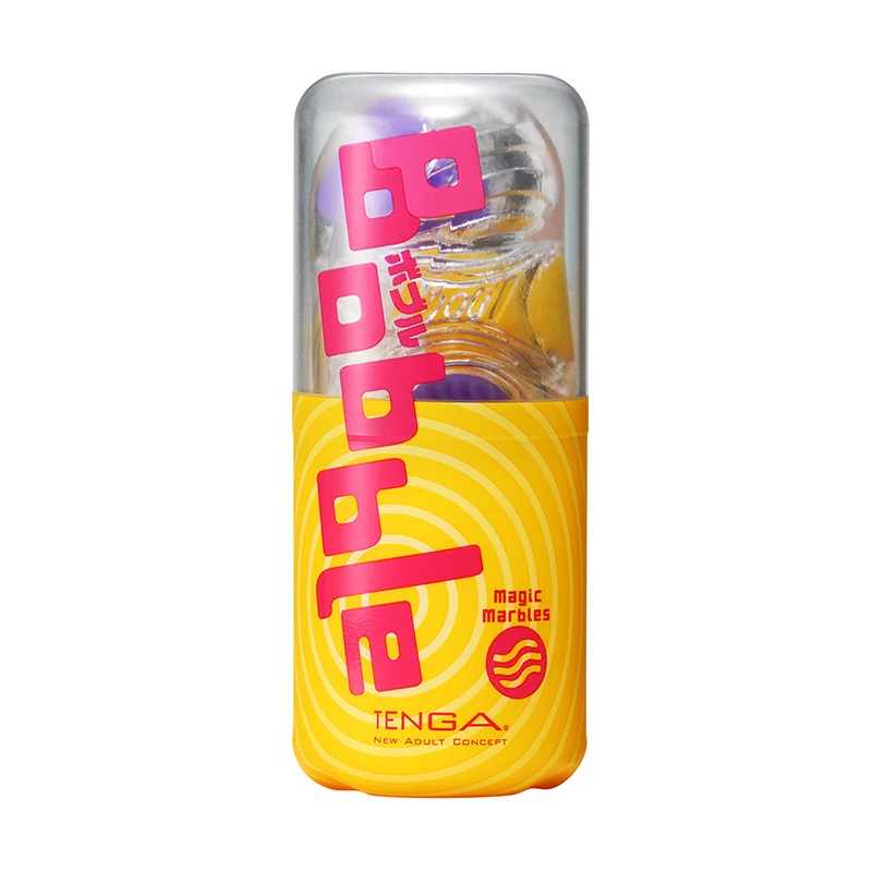 Tenga Bobble male adult toy in yellow packaging
