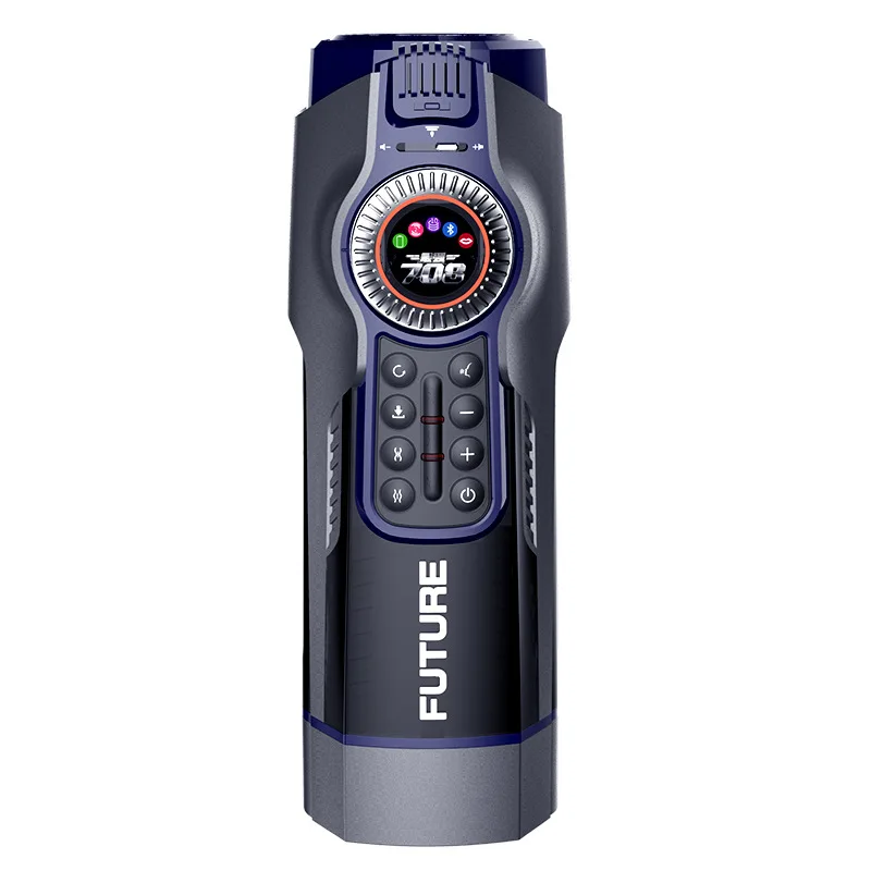 Futuristic automatic male masturbator with digital display