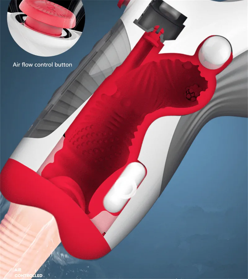 Male masturbator with textured sleeve and airflow control