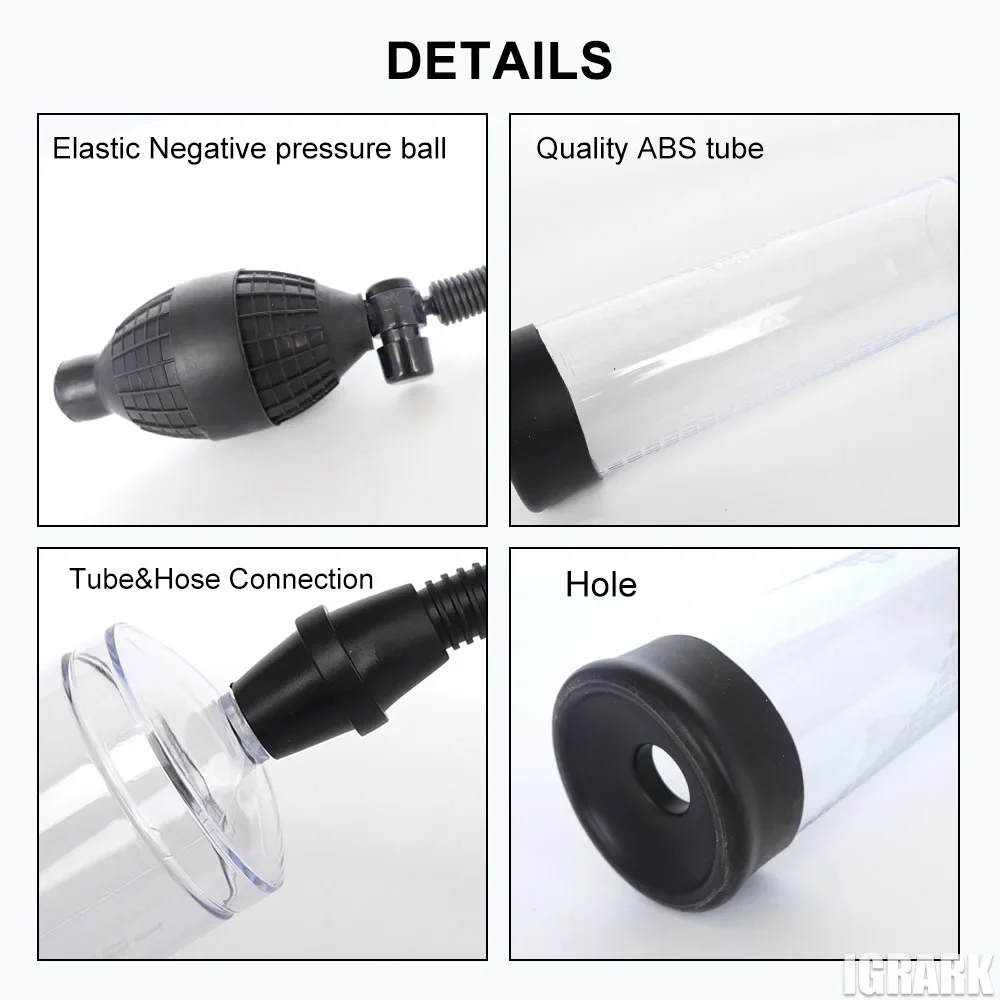 Vacuum pump device components and tube details