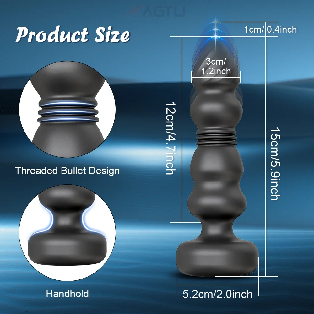Black silicone plug with size measurements diagram